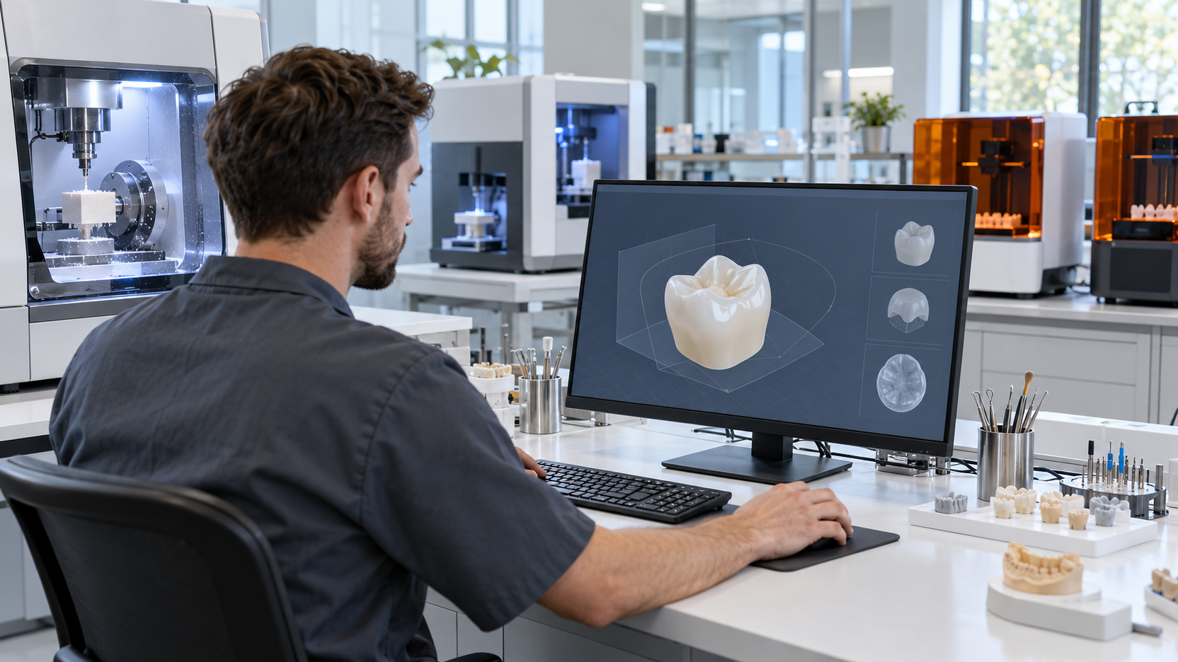 Digitales Dentallabor: CAD/CAM, 3D-Druck & Fräsen