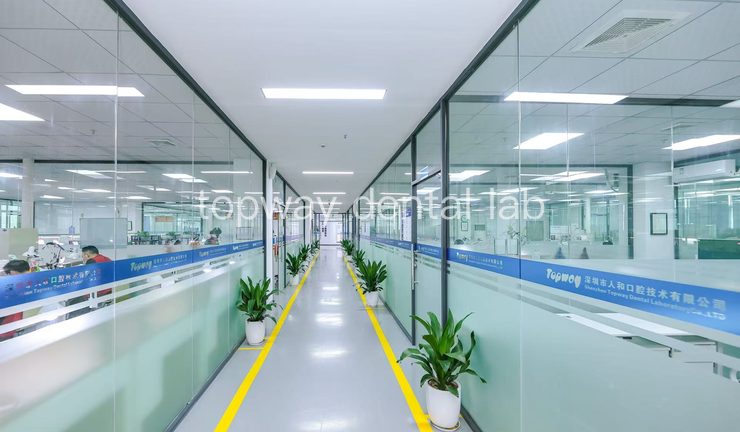 Topway Dental Lab corridor in Shenzhen